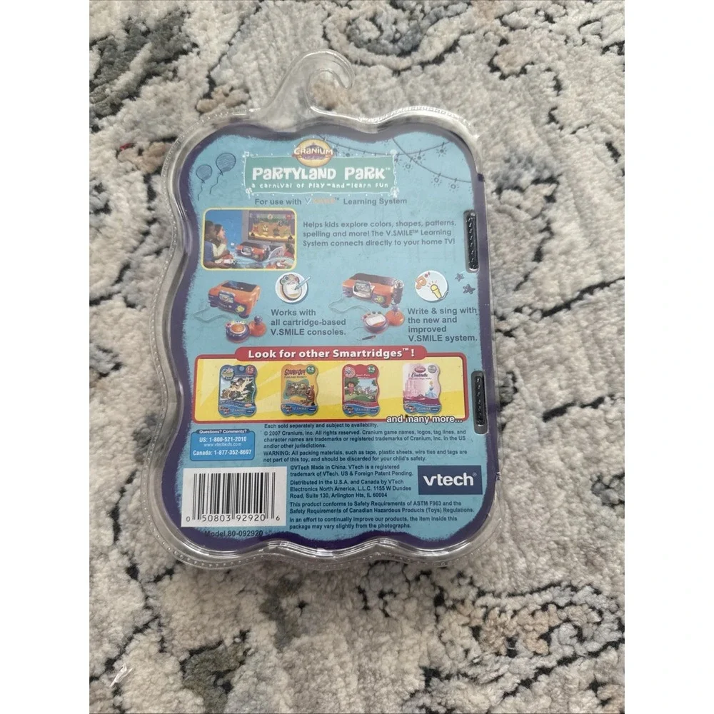 Vtech Smartridge Cartridge V.Smile Learning System Partyland Park- New Box Flaw